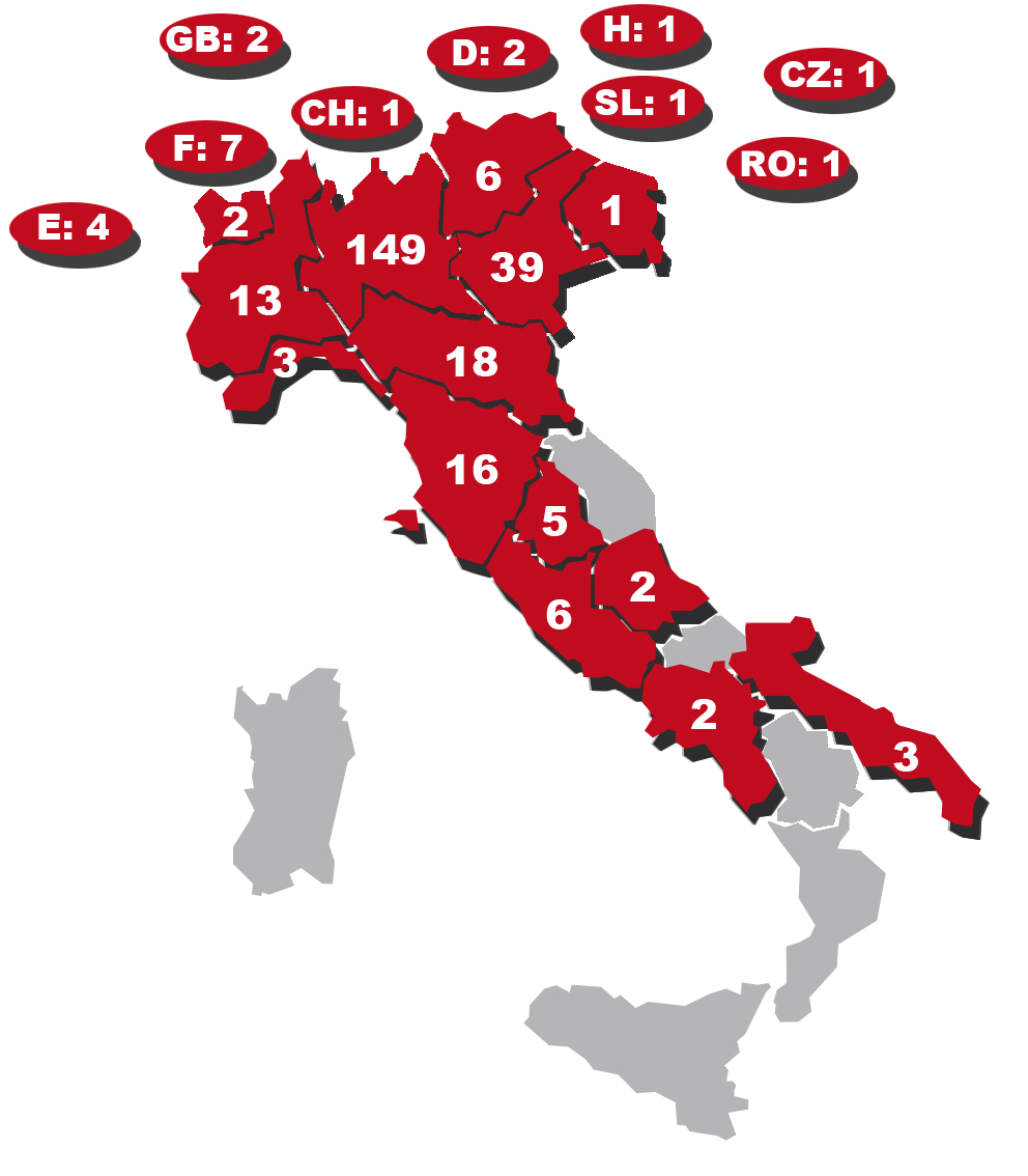 Provenienza espositori - Creattiva Bergamo Autunno